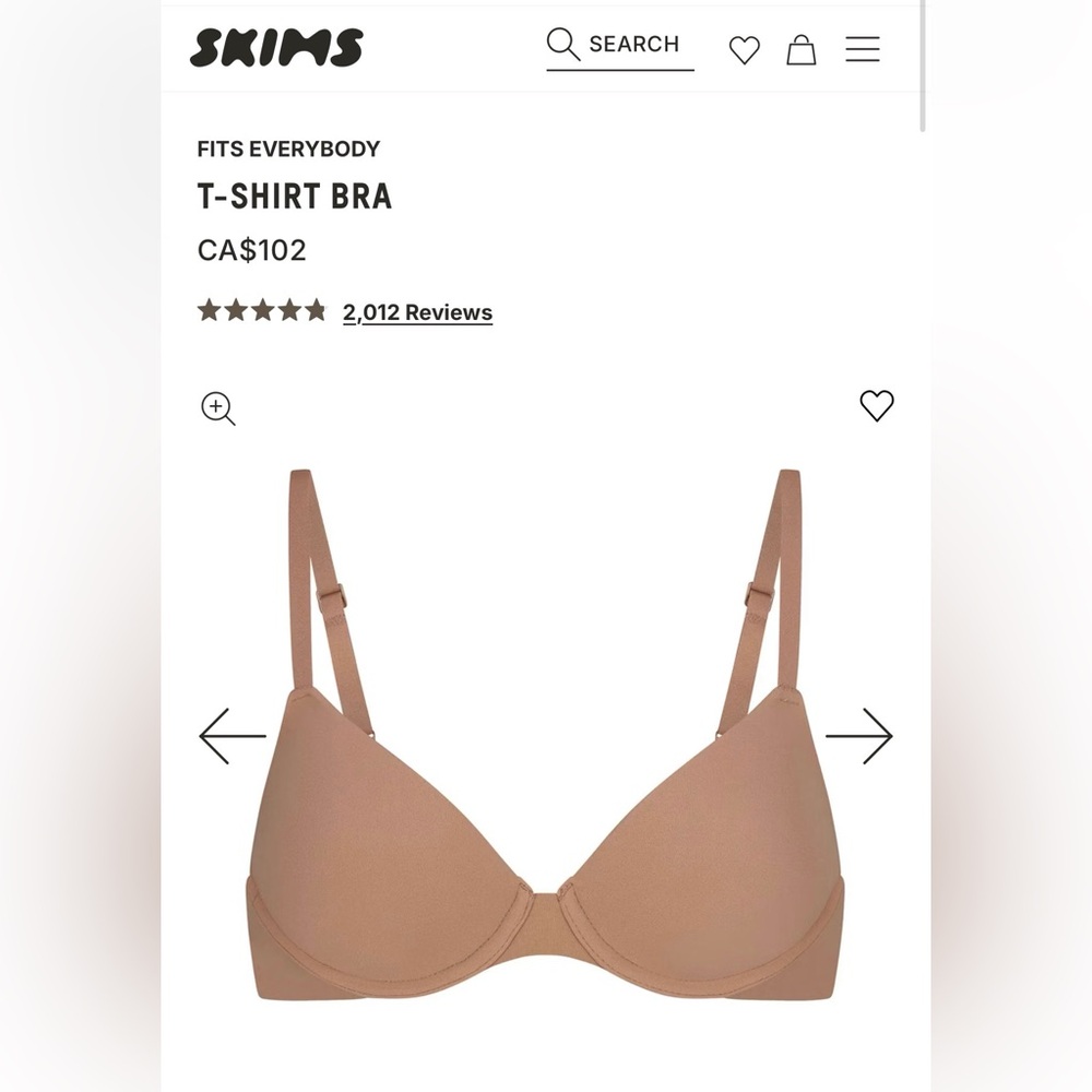 Skims Fits Everybody T-shirt Bra